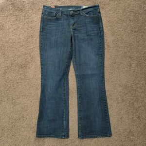 GAP 1969 Jeans Women Size 10A Blue Selvedge Denim 32 x 27 Bootcut Western Pants